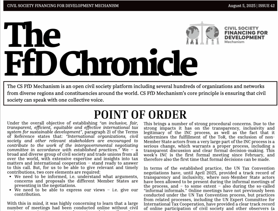 FfD Chronicle: Point of Order, August 5th