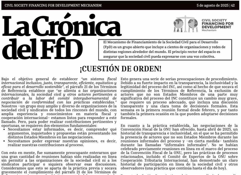 La Cronica del FfD: Cuestión de Orden, 5 Agosto