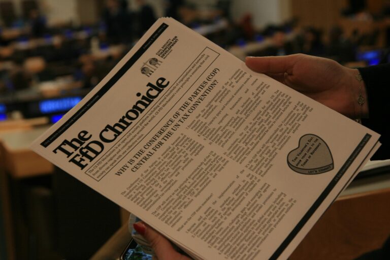 FfD Chronicle: The Conference of the Parties is Central to the UN Tax Convention