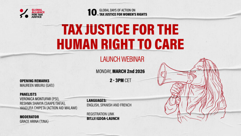 Launch of the 10th Global Days of Action on Tax Justice for Women’s Rights
