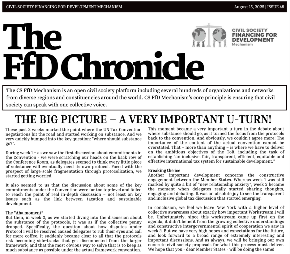 La Crónica del FfD: Panorama general