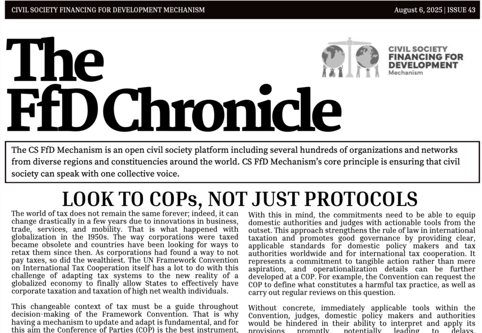The FfD Chronicle: Look to COPs