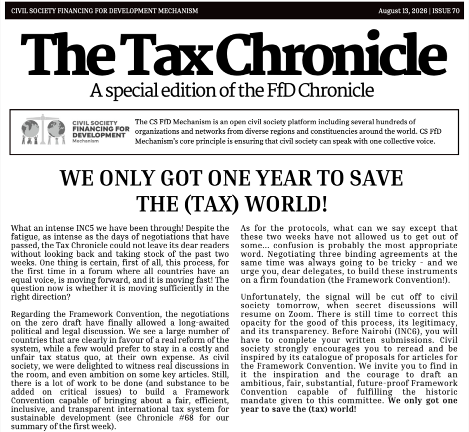 We only got one year to save the (tax) world!